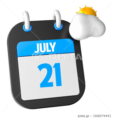 icon calendar 3d render of day icon calendar 3d render of day 108874441