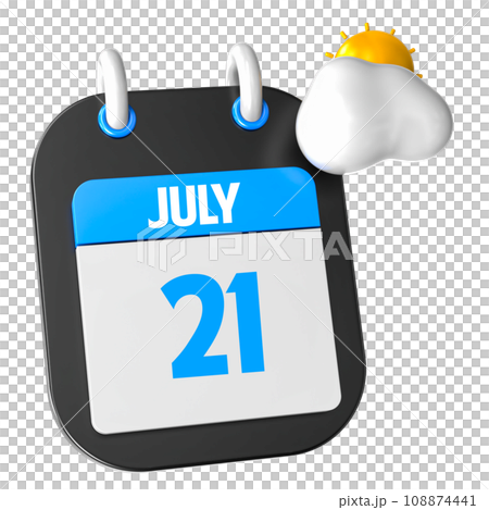 icon calendar 3d render of day icon calendar 3d render of day 108874441