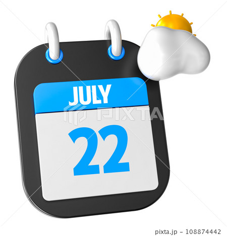 icon calendar 3d render of day icon calendar 3d render of day 108874442