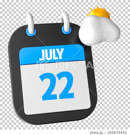 icon calendar 3d render of day icon calendar 3d render of day 108874442