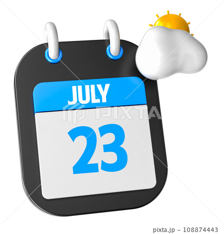 icon calendar 3d render of day icon calendar 3d render of day 108874443