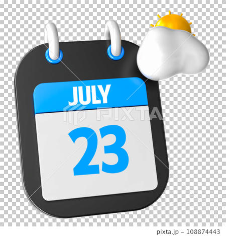 icon calendar 3d render of day icon calendar 3d render of day 108874443