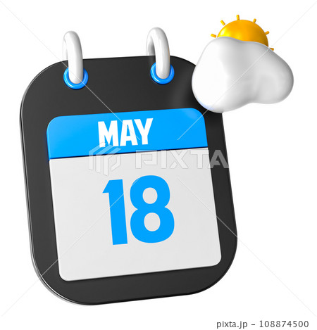 icon calendar 3d render of day icon calendar 3d render of day 108874500