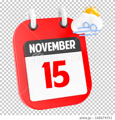 icon calendar 3d render of day 108874551