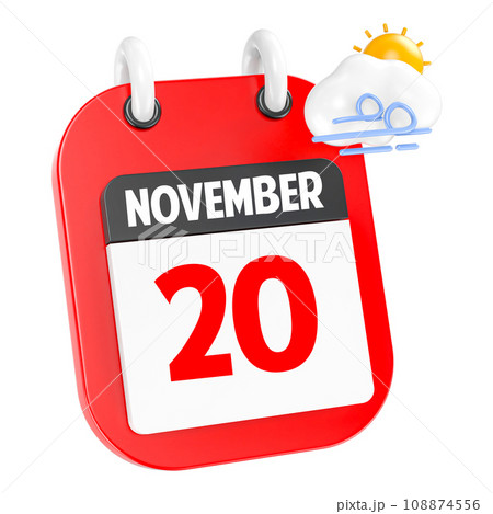 icon calendar 3d render of day icon calendar 3d render of day 108874556