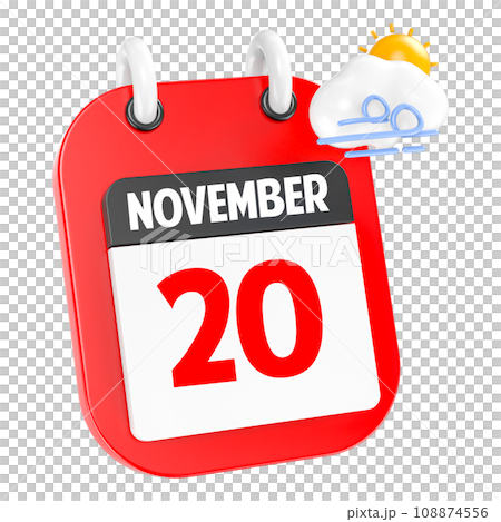 icon calendar 3d render of day icon calendar 3d render of day 108874556