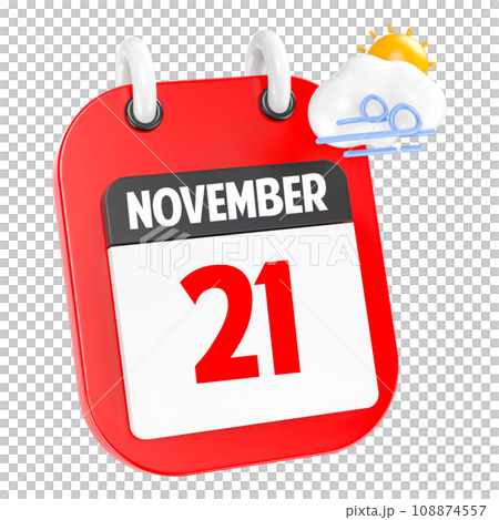 icon calendar 3d render of day icon calendar 3d render of day 108874557