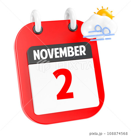 icon calendar 3d render of day icon calendar 3d render of day 108874568