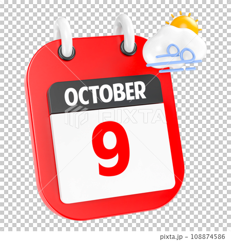 icon calendar 3d render of day 108874586