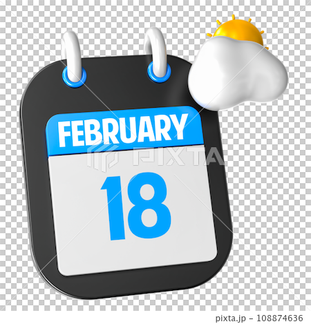 icon calendar 3d render of day icon calendar 3d render of day 108874636