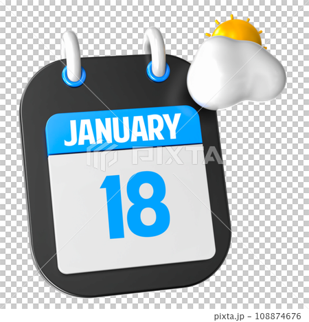 icon calendar 3d render of day 108874676