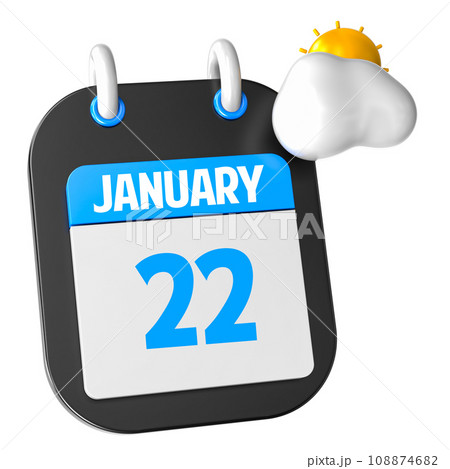 icon calendar 3d render of day 108874682