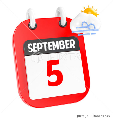 icon calendar 3d render of day 108874735