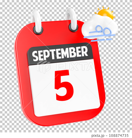 icon calendar 3d render of day 108874735