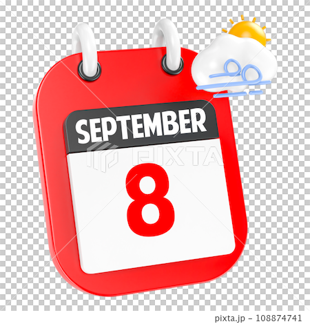 icon calendar 3d render of day 108874741