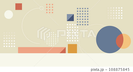 Abstract geometric background on light yellow background,Vector illustration. 108875845