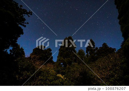 屋久島の鹿之沢小屋から見る夜空 108876207