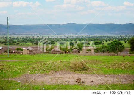 life in African village in Tanzania 108876551