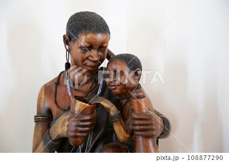 Tribal african wooden masks used traditional ceremonies. 108877290