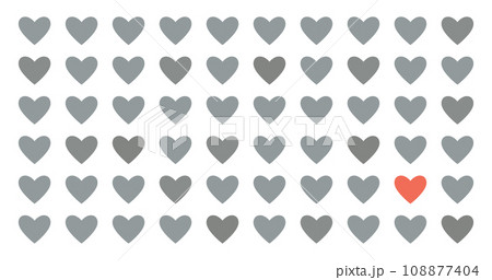 偽りの気持ちで埋められた中で主張する本当の心の声のイメージ画像 108877404