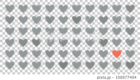 偽りの気持ちで埋められた中で主張する本当の心の声のイメージ画像 108877404