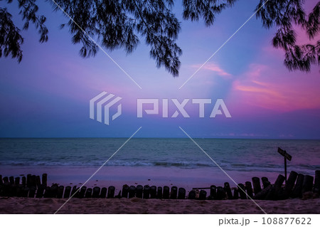 Tropical ocean landscape background with no people. Tropical ocean landscape background with no people. 108877622