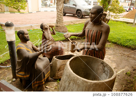 Tribal african wooden fugure used traditional ceremonies. 108877626