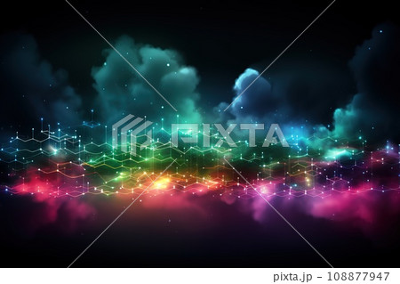 Abstract Background Technology, cloud networking, generative ai 108877947