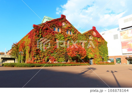 紅葉のレンガ倉庫 108878164