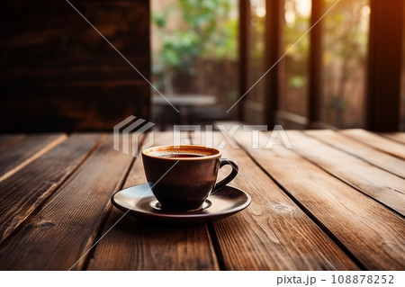 coffee cup on the table in morning, generative ai 108878252