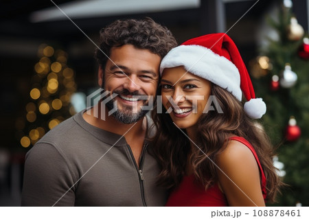 christmas festival Couples from different nationalities have happy expressions on their faces. christ festival. generative ai christmas festival Couples from different nationalities have happy expressions on their faces. christ festival. generative ai 108878461