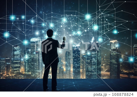 data network connect , Blockchain technology, futuristic global networking. data network connect , Blockchain technology, futuristic global networking. 108878824