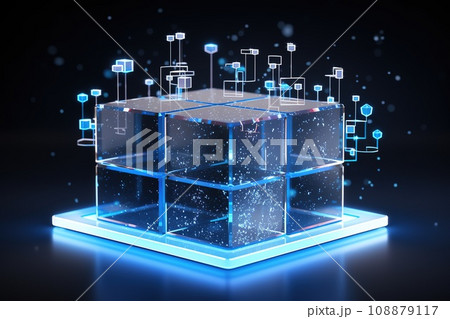 abstract background, big data technology, generative ai. High quality photo 108879117