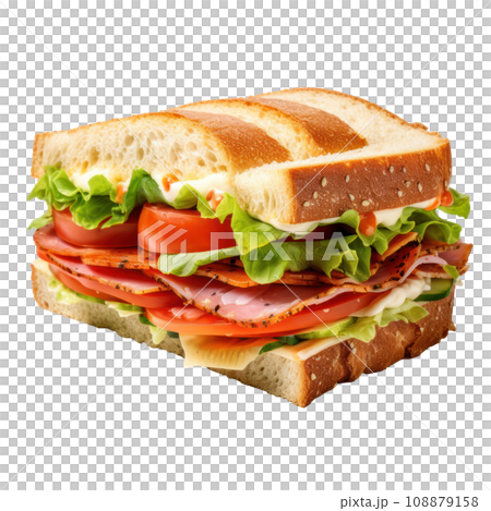 hot tasty sandwitch isolated hot tasty sandwitch isolated 108879158