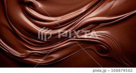 Melt Chocolate Texture Background, Chocolate Sauce Pattern, Cocoa Hazelnut Cream, Textured Chocolate 108879582