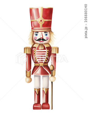 christmas nutcracker watercolor isolated christmas nutcracker watercolor isolated 108880140