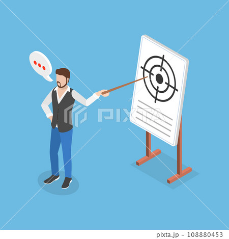 3D Isometric Flat Vector Illustration of Project Plan Or Strategy 3D Isometric Flat Vector Illustration of Project Plan Or Strategy 108880453