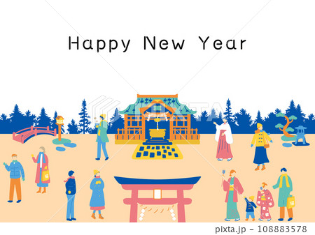 初詣を楽しむ人達 初詣を楽しむ人達 108883578