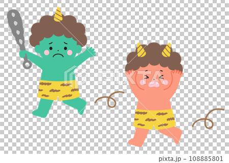 逃げる鬼のイラスト 逃げる鬼のイラスト 108885801