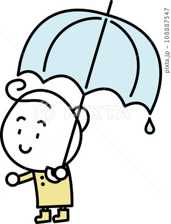 雨が上がったのを確かめる女の子 雨が上がったのを確かめる女の子 108887547