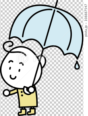 雨が上がったのを確かめる女の子 雨が上がったのを確かめる女の子 108887547