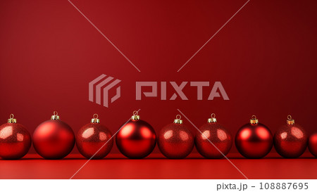 Joyful Christmas Red Background with Ample Copy Space Joyful Christmas Red Background with Ample Copy Space 108887695