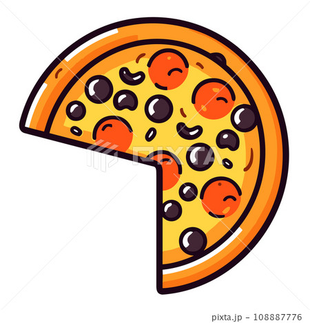 vector illustration of pizza on isolate background vector illustration of pizza on isolate background 108887776