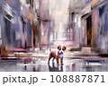 絵の中にいる犬：AI生成画像 108887871