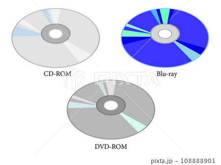 ディスクメディアのCDとDVDとBlu-ray 108888901