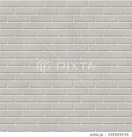 Brick drawing.  White brick wall seamless background- texture pattern for continuous replication. 108889548