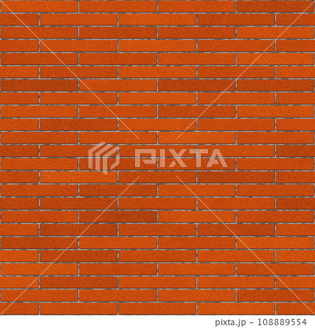 Brick drawing. Seamless red brick wall background - texture pattern for continuous replication. 108889554