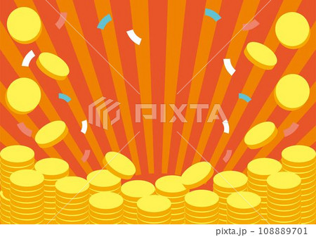 フレーム　ポイント　コイン　イメージ　ビジネス　背景素材　イラスト素材 108889701