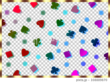 Frame playing card pattern Frame playing card pattern 108889870