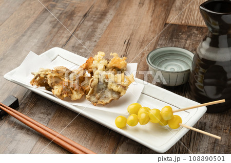 舞茸の天ぷらと銀杏 日本酒 108890501